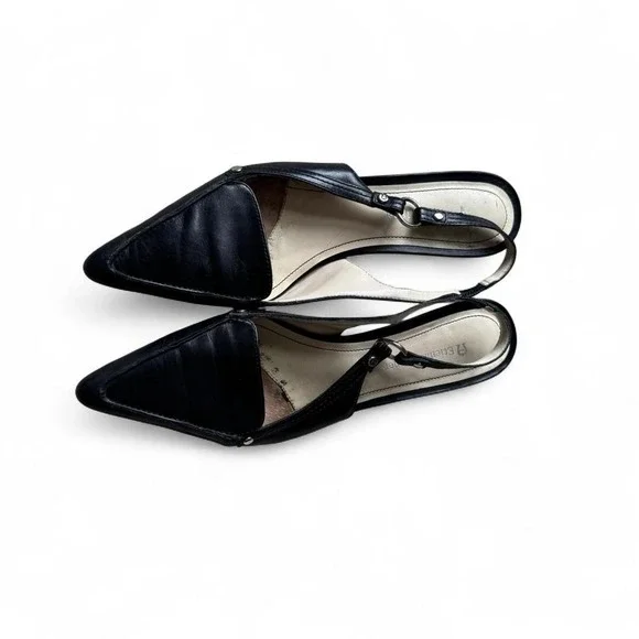 Vintage Leather Slingback Kitten Heels - Picture 3 of 4